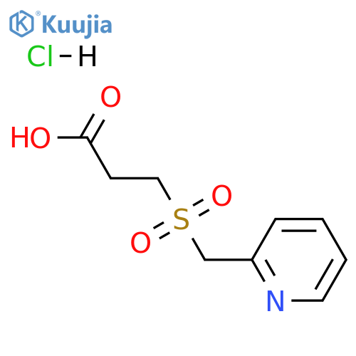 3-(pyridin-2-ylmethanesulfonyl)propanoic acid hydrochloride structure