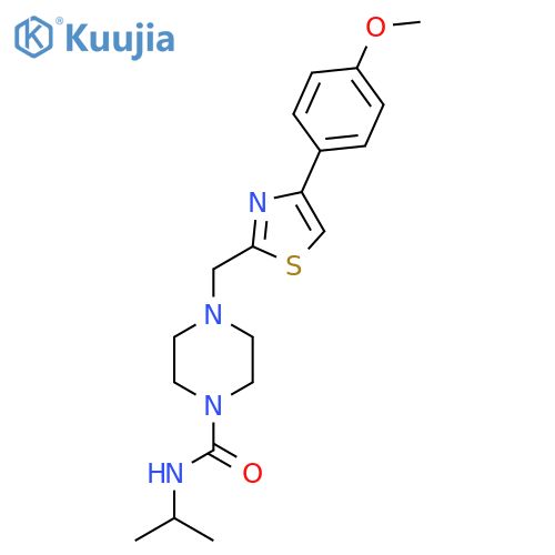 4-{4-(4-methoxyphenyl)-1,3-thiazol-2-ylmethyl}-N-(propan-2-yl)piperazine-1-carboxamide structure