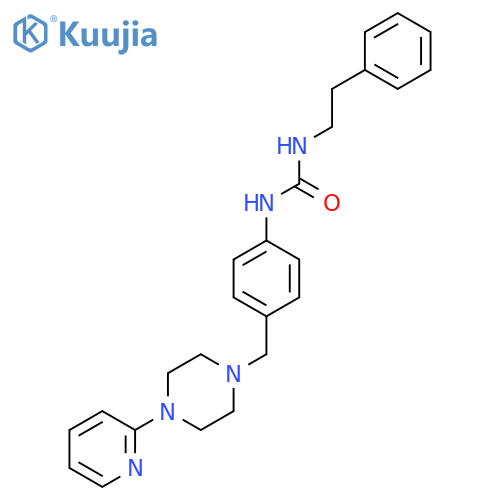 1-(2-phenylethyl)-3-(4-{4-(pyridin-2-yl)piperazin-1-ylmethyl}phenyl)urea structure