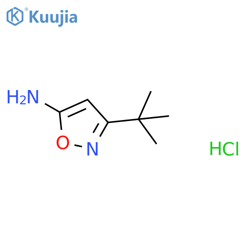 3-tert-butyl-1,2-oxazol-5-amine hydrochloride structure