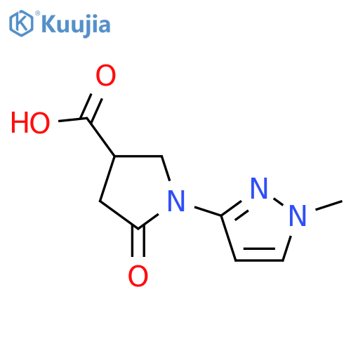 1-(1-methyl-1H-pyrazol-3-yl)-5-oxopyrrolidine-3-carboxylic acid structure