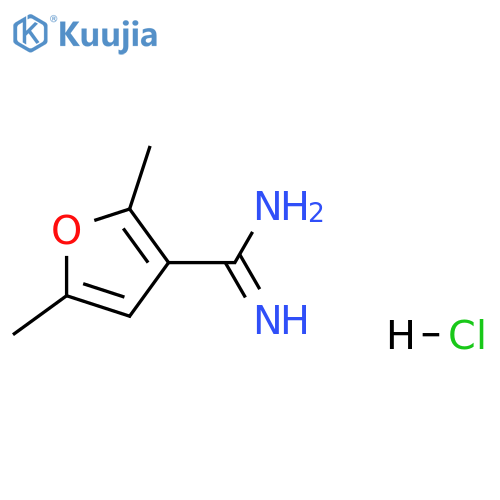 2,5-dimethylfuran-3-carboximidamide hydrochloride structure