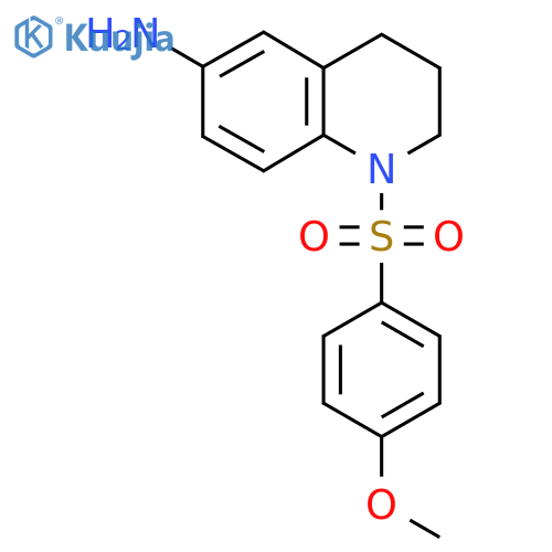 1-(4-methoxybenzenesulfonyl)-1,2,3,4-tetrahydroquinolin-6-amine structure