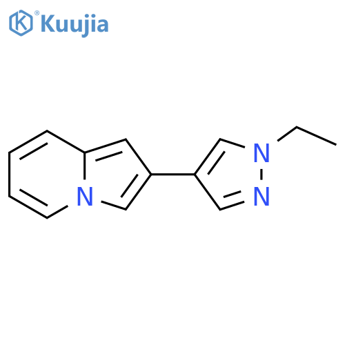 2-(1-ethyl-1H-pyrazol-4-yl)indolizine structure