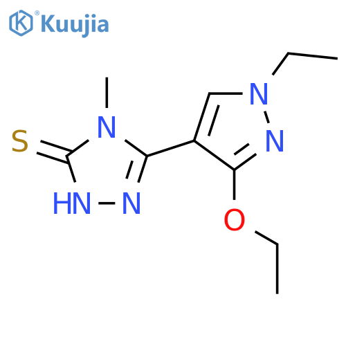 5-(3-Ethoxy-1-ethyl-1H-pyrazol-4-yl)-4-methyl-4H-1,2,4-triazole-3-thiol structure
