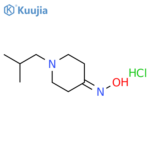 N-1-(2-methylpropyl)piperidin-4-ylidenehydroxylamine hydrochloride structure
