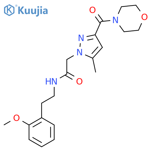 N-2-(2-methoxyphenyl)ethyl-2-5-methyl-3-(morpholine-4-carbonyl)-1H-pyrazol-1-ylacetamide structure