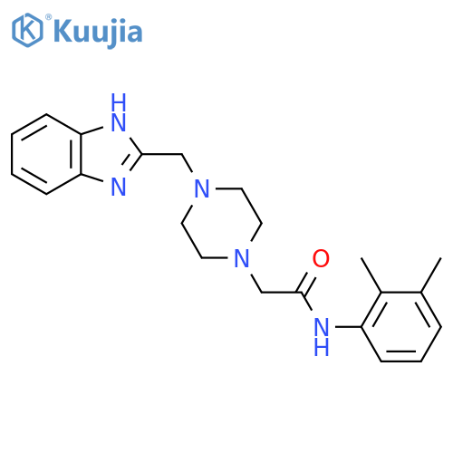 2-{4-(1H-1,3-benzodiazol-2-yl)methylpiperazin-1-yl}-N-(2,3-dimethylphenyl)acetamide structure