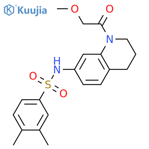 N-[1-(2-methoxyacetyl)-1,2,3,4-tetrahydroquinolin-7-yl]-3,4-dimethylbenzene-1-sulfonamide structure
