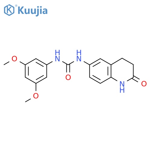 1-(3,5-dimethoxyphenyl)-3-(2-oxo-1,2,3,4-tetrahydroquinolin-6-yl)urea structure