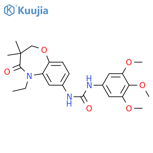 3-(5-ethyl-3,3-dimethyl-4-oxo-2,3,4,5-tetrahydro-1,5-benzoxazepin-7-yl)-1-(3,4,5-trimethoxyphenyl)urea structure