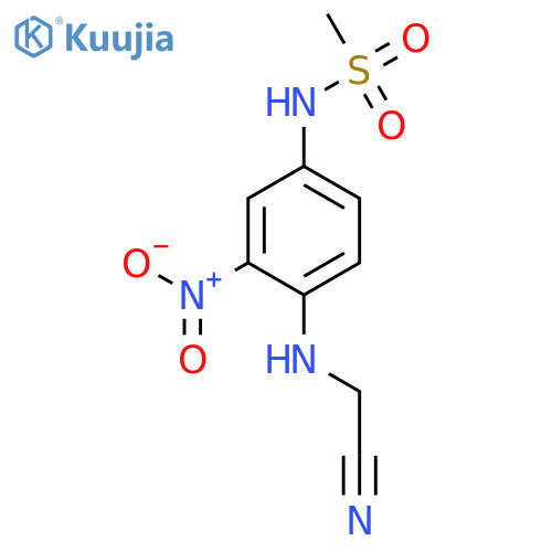 Methanesulfonamide, N-[4-[(cyanomethyl)amino]-3-nitrophenyl]- structure