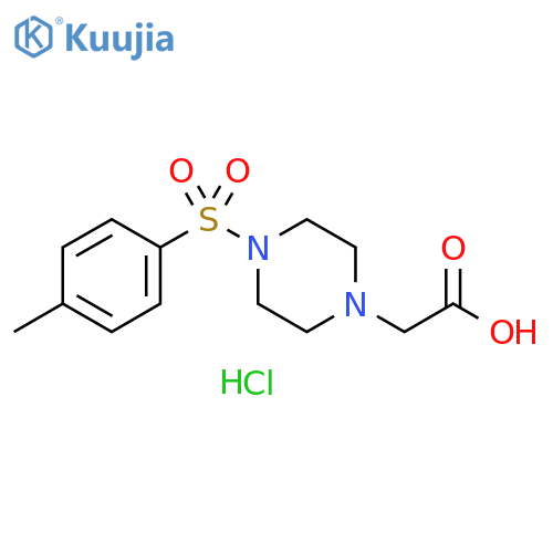 2-[4-(p-tolylsulfonyl)piperazin-1-yl]acetic acid;hydrochloride structure