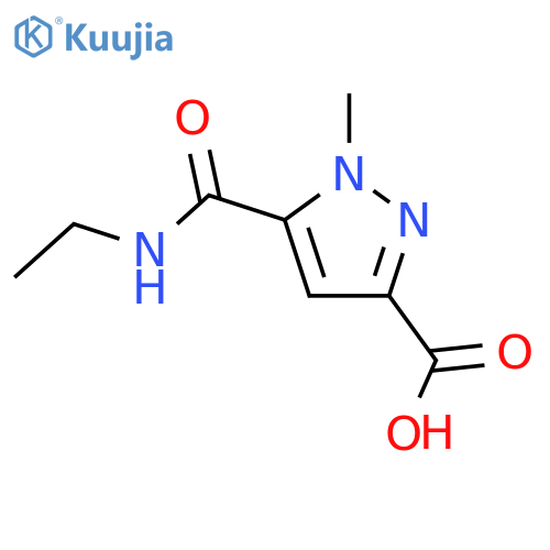 5-(ethylcarbamoyl)-1-methyl-1H-pyrazole-3-carboxylic acid structure