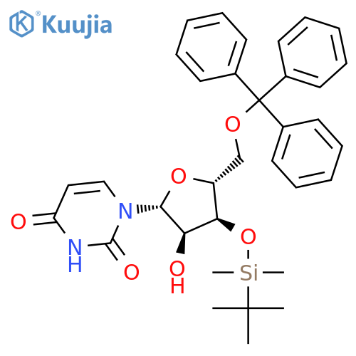 Uridine, 3'-O-[(1,1-dimethylethyl)dimethylsilyl]-5'-O-(triphenylmethyl)- structure