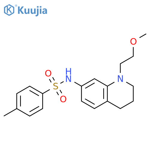 N-1-(2-methoxyethyl)-1,2,3,4-tetrahydroquinolin-7-yl-4-methylbenzene-1-sulfonamide structure