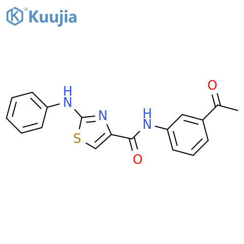 N-(3-acetylphenyl)-2-(phenylamino)-1,3-thiazole-4-carboxamide structure