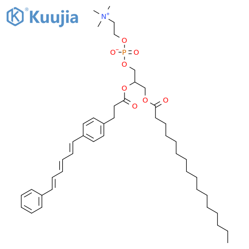 (2r)-3-(palmitoyloxy)-2-[(3-{4-[(1e,3e,5e)-6-phenyl-1,3,5-hexatri En-1-yl]phenyl}propanoyl)oxy]propyl 2-(trimethylammonio)ethyl Pho Sphate structure