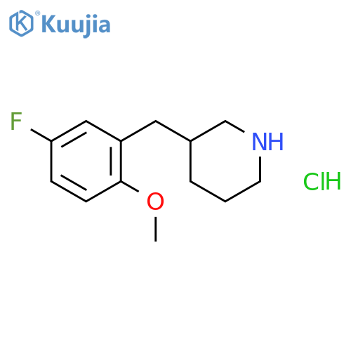 3-(5-Fluoro-2-methoxy-benzyl)-piperidine Hydrochloride structure
