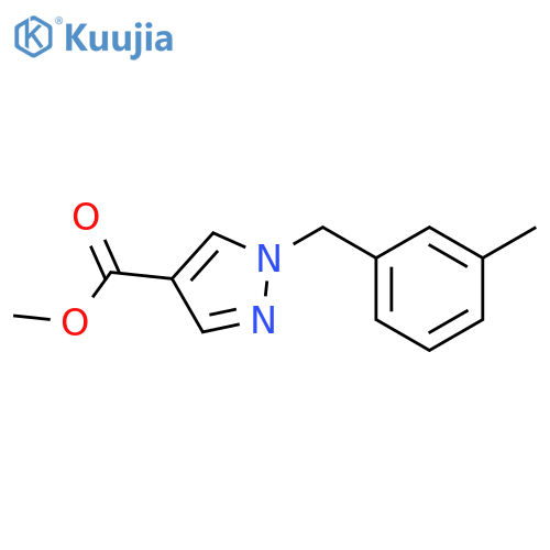 methyl 1-(3-methylbenzyl)-1H-pyrazole-4-carboxylate structure