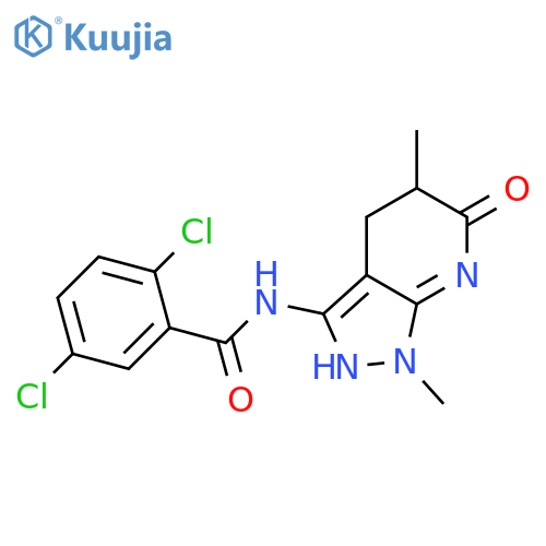 2,5-dichloro-N-{1,5-dimethyl-6-oxo-1H,4H,5H,6H,7H-pyrazolo3,4-bpyridin-3-yl}benzamide structure