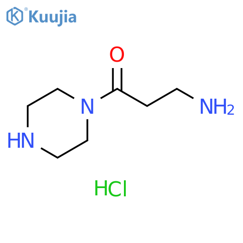 3-amino-1-piperazin-1-yl-propan-1-one;dihydrochloride structure