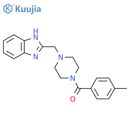 2-{4-(4-methylbenzoyl)piperazin-1-ylmethyl}-1H-1,3-benzodiazole structure