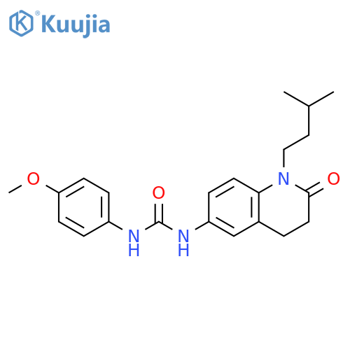1-(4-methoxyphenyl)-3-[1-(3-methylbutyl)-2-oxo-1,2,3,4-tetrahydroquinolin-6-yl]urea structure