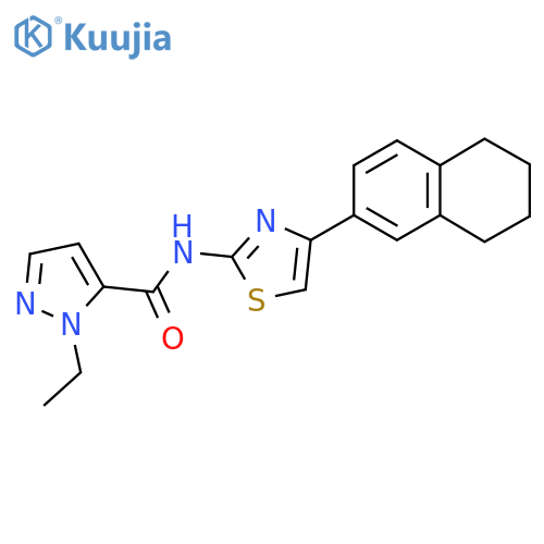 1-ethyl-N-4-(5,6,7,8-tetrahydronaphthalen-2-yl)-1,3-thiazol-2-yl-1H-pyrazole-5-carboxamide structure