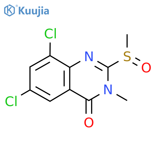 6,8-Dichloro-3-methyl-2-(methylsulfinyl)quinazolin-4(3H)-one structure