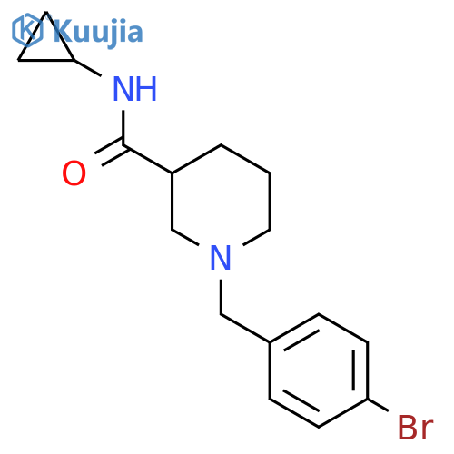 1-[(4-bromophenyl)methyl]-N-cyclopropylpiperidine-3-carboxamide structure