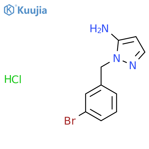 1-[(3-bromophenyl)methyl]-1H-pyrazol-5-amine hydrochloride structure