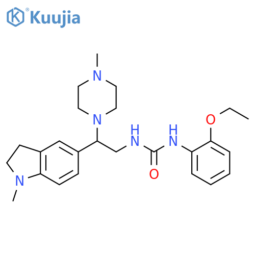 1-(2-ethoxyphenyl)-3-[2-(1-methyl-2,3-dihydro-1H-indol-5-yl)-2-(4-methylpiperazin-1-yl)ethyl]urea structure