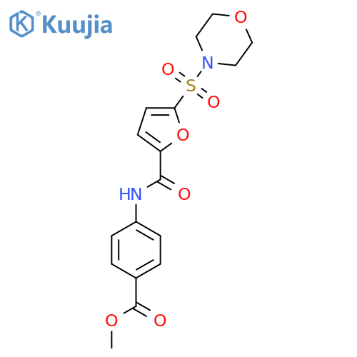 methyl 4-5-(morpholine-4-sulfonyl)furan-2-amidobenzoate structure