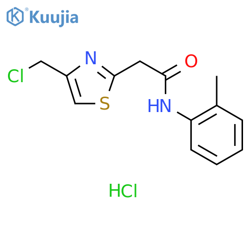2-4-(Chloromethyl)-1,3-thiazol-2-yl-N-(2-methylphenyl)acetamide Hydrochloride structure