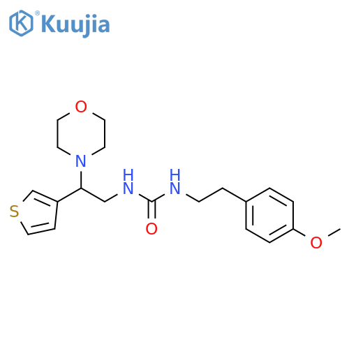 1-2-(4-methoxyphenyl)ethyl-3-2-(morpholin-4-yl)-2-(thiophen-3-yl)ethylurea structure