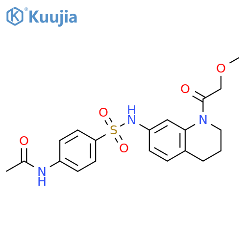 N-(4-{[1-(2-methoxyacetyl)-1,2,3,4-tetrahydroquinolin-7-yl]sulfamoyl}phenyl)acetamide structure