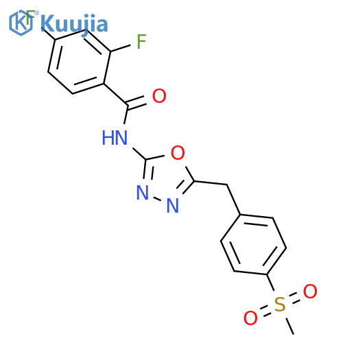 2,4-difluoro-N-{5-(4-methanesulfonylphenyl)methyl-1,3,4-oxadiazol-2-yl}benzamide structure
