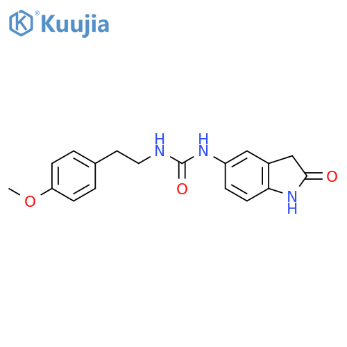 1-2-(4-methoxyphenyl)ethyl-3-(2-oxo-2,3-dihydro-1H-indol-5-yl)urea structure