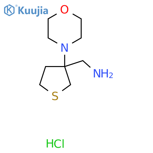 1-[3-(morpholin-4-yl)thiolan-3-yl]methanamine hydrochloride structure