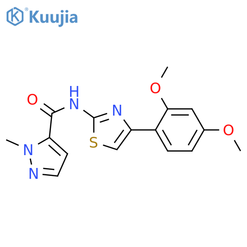 N-4-(2,4-dimethoxyphenyl)-1,3-thiazol-2-yl-1-methyl-1H-pyrazole-5-carboxamide structure