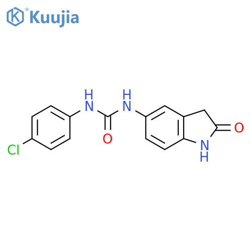 1-(4-chlorophenyl)-3-(2-oxo-2,3-dihydro-1H-indol-5-yl)urea structure