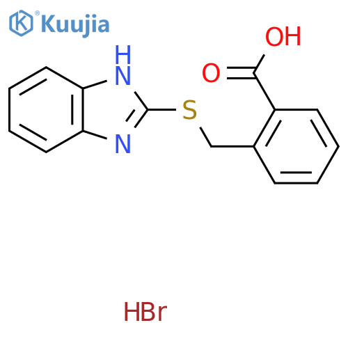 2-[(1H-1,3-Benzodiazol-2-ylsulfanyl)methyl]benzoic acid hydrobromide structure