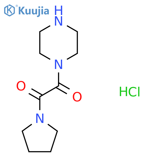 1-(Piperazin-1-yl)-2-(pyrrolidin-1-yl)ethane-1,2-dione hydrochloride structure