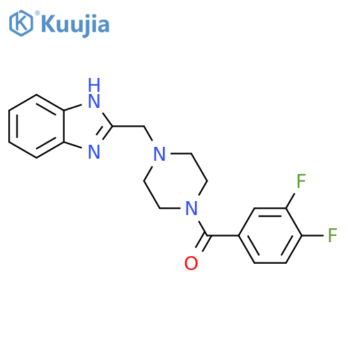 2-{4-(3,4-difluorobenzoyl)piperazin-1-ylmethyl}-1H-1,3-benzodiazole structure