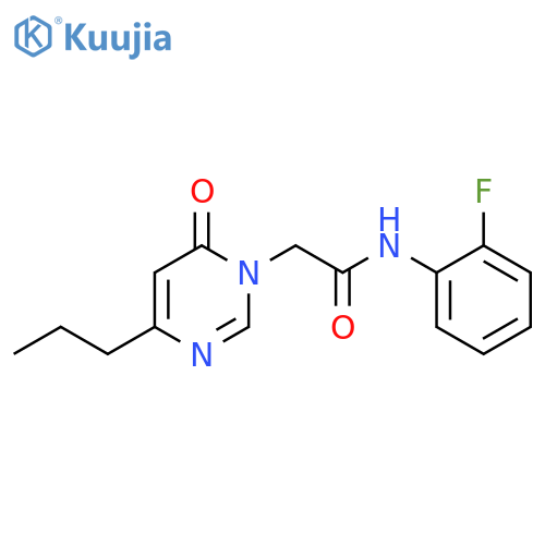 N-(2-fluorophenyl)-2-(6-oxo-4-propyl-1,6-dihydropyrimidin-1-yl)acetamide structure
