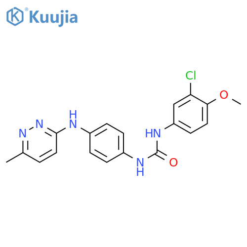 3-(3-chloro-4-methoxyphenyl)-1-{4-(6-methylpyridazin-3-yl)aminophenyl}urea structure
