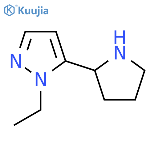 1-ethyl-5-(pyrrolidin-2-yl)-1H-pyrazole structure