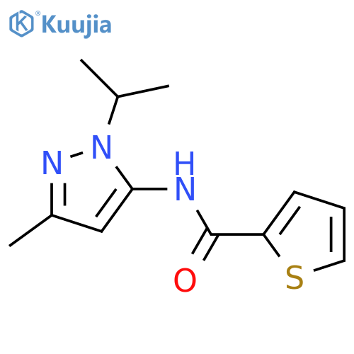 N-3-methyl-1-(propan-2-yl)-1H-pyrazol-5-ylthiophene-2-carboxamide structure