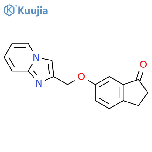 6-({imidazo1,2-apyridin-2-yl}methoxy)-2,3-dihydro-1H-inden-1-one structure